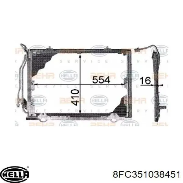 Радиатор кондиционера 8FC351038451 HELLA