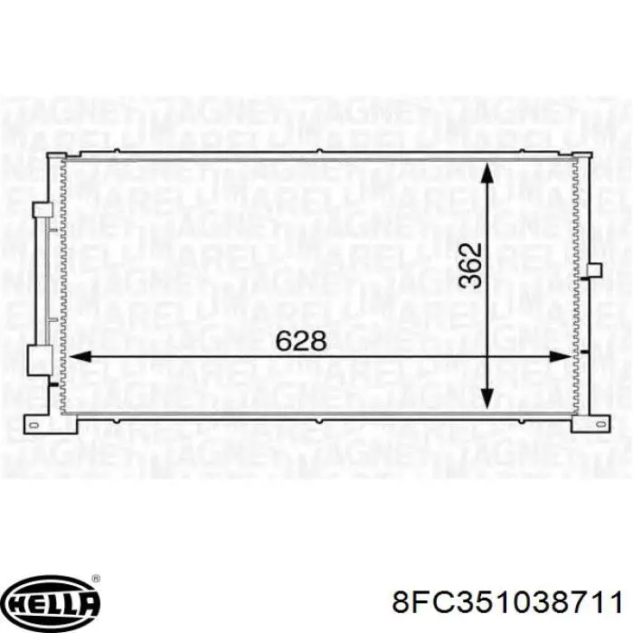 Радиатор охлаждения кондиционера Ford 1116809