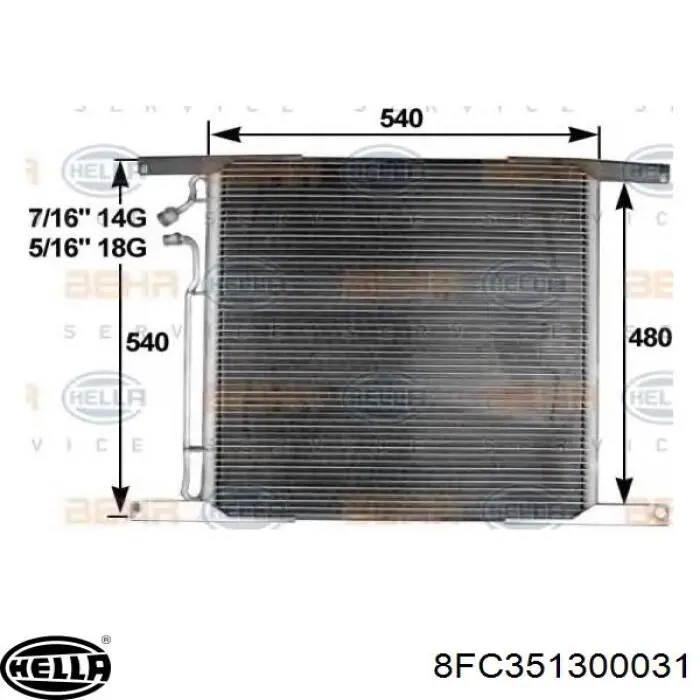 Конденсатор кондиционера DAF 1387308 цена, от 112.32 USD