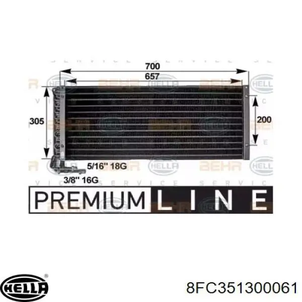 Радиатор кондиционера KTT110342 Thermotec