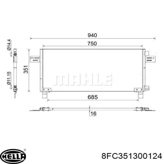 AC282000S Mahle Original Конденсатор