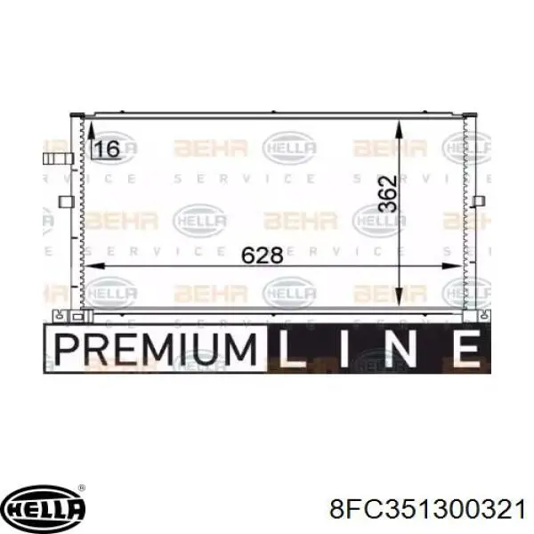 Радиатор кондиционера AC296001S Mahle Original