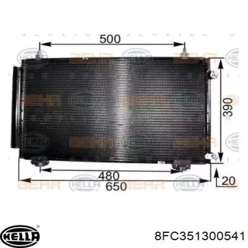 8845001330 Market (OEM) радиатор кондиционера
