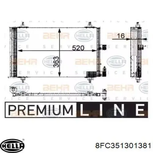 Радиатор кондиционера 8FC351301381 HELLA