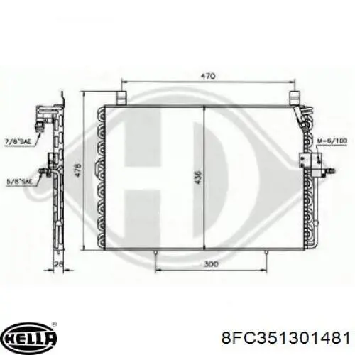 Радиатор охлаждения кондиционера Mercedes A1248301970