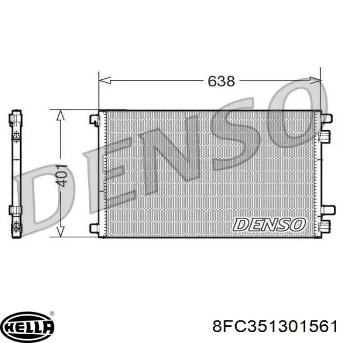 Радиатор кондиционера 817608 Renault (RVI)
