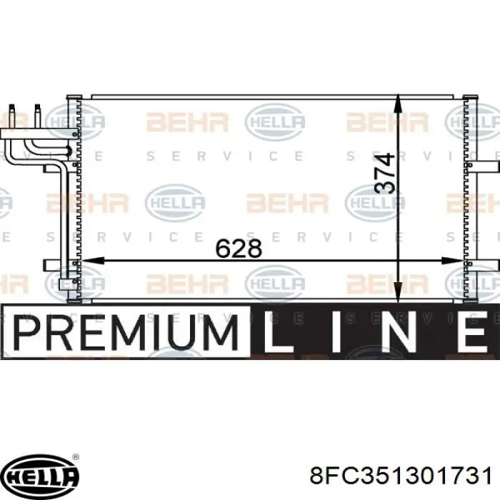 Радиатор кондиционера 8FC351301731 HELLA