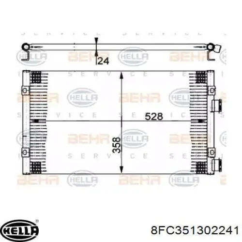 Радиатор кондиционера 8FC351302241 HELLA