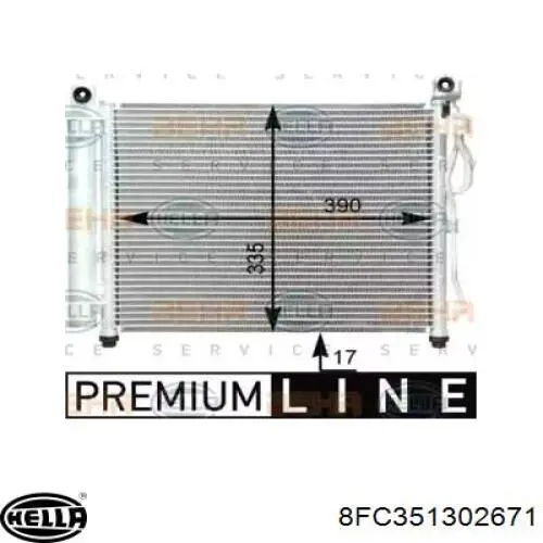 Радиатор кондиционера 8FC351302671 HELLA