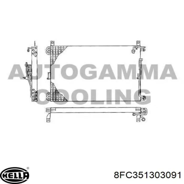Радиатор кондиционера 8FC351303091 HELLA