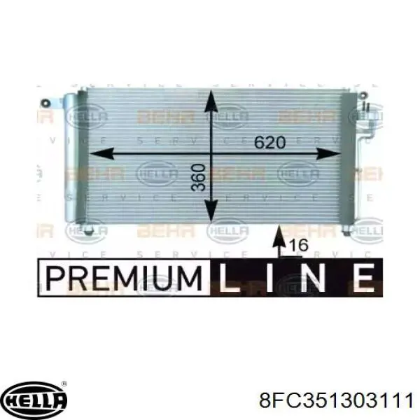 Радиатор кондиционера 8FC351303111 HELLA