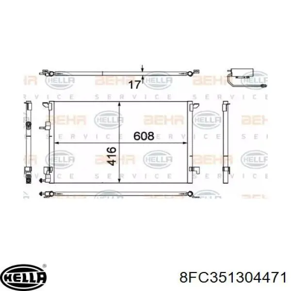 CF20165-12B1 Delphi радиатор кондиционера