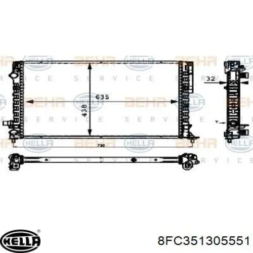 Купить 1340166080 Fiat/Alfa/Lancia Радиатор системы охлаждения кондиционера