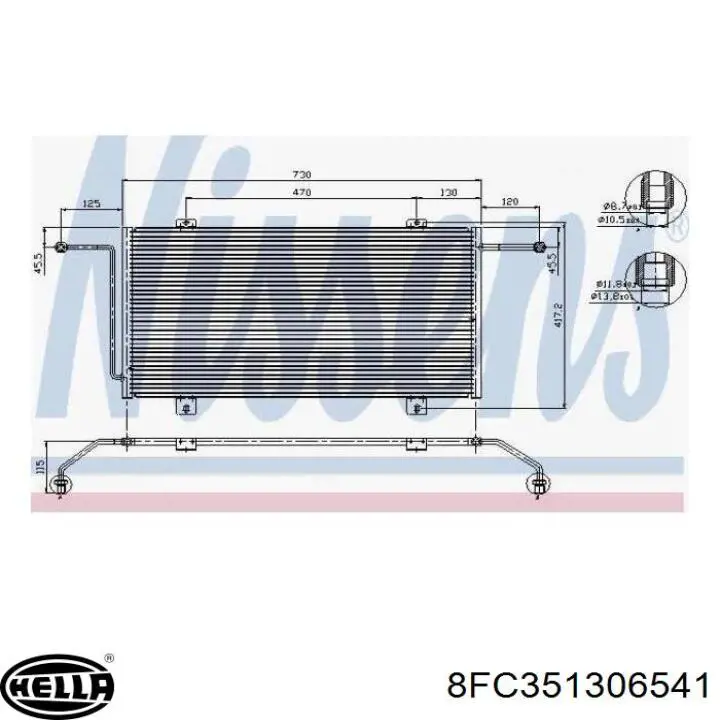 Радиатор кондиционера FP56K169NF NRF