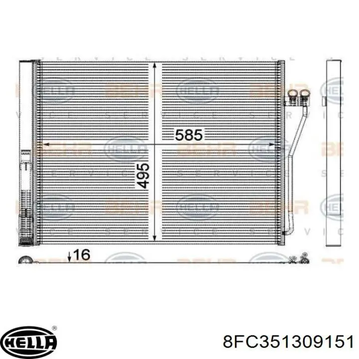 Конденсатор кондиционера BMW 64509109724 цена, от 116.56 USD
