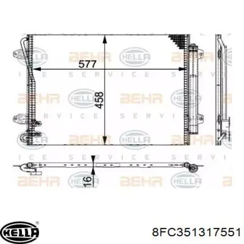 Конденсатор кондиционера Koyorad FP74K466KY цена, от 101.24 USD