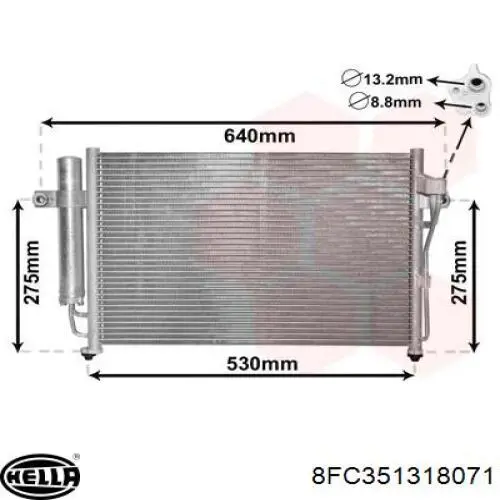 Конденсатор кондиционера Mahle Original AC679000S цена, от 63.29 USD