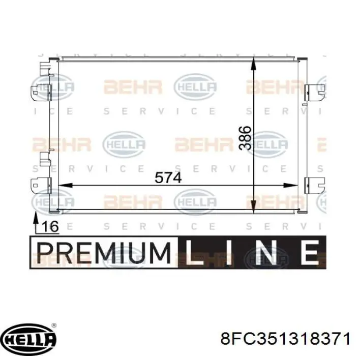 Радиатор кондиционера 8200557066 Renault (RVI)