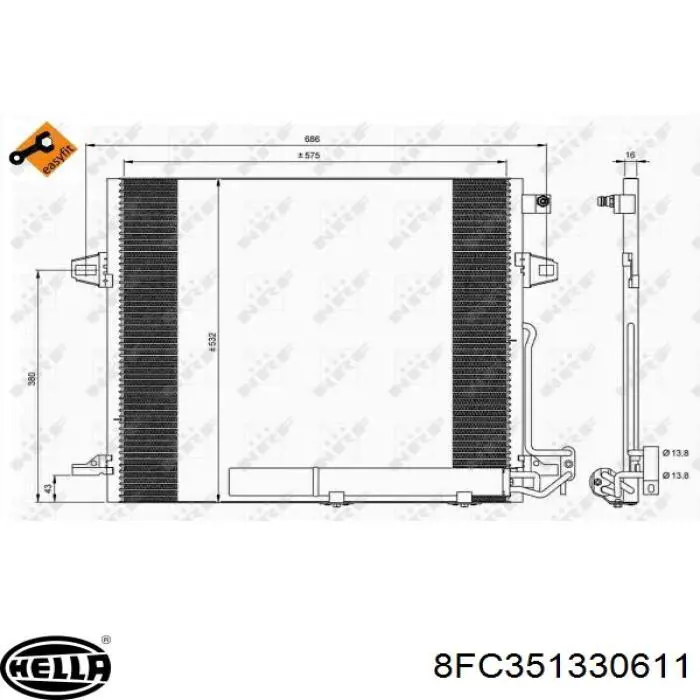 Конденсатор кондиционера FPS FP46K146 цена, от 76.19 USD