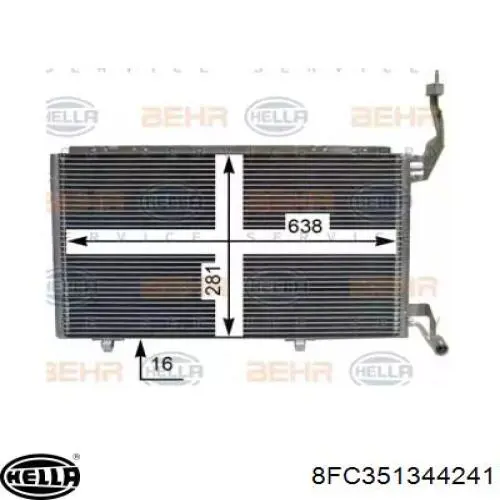 1858353 Ford radiador de aparelho de ar condicionado