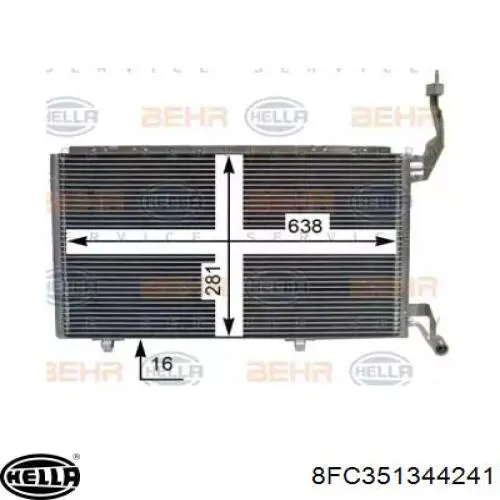 C1BH19710BA Ford radiador de aparelho de ar condicionado