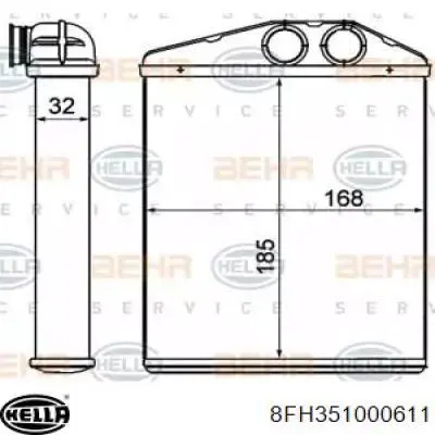 Радиатор печки 8FH351000611 HELLA