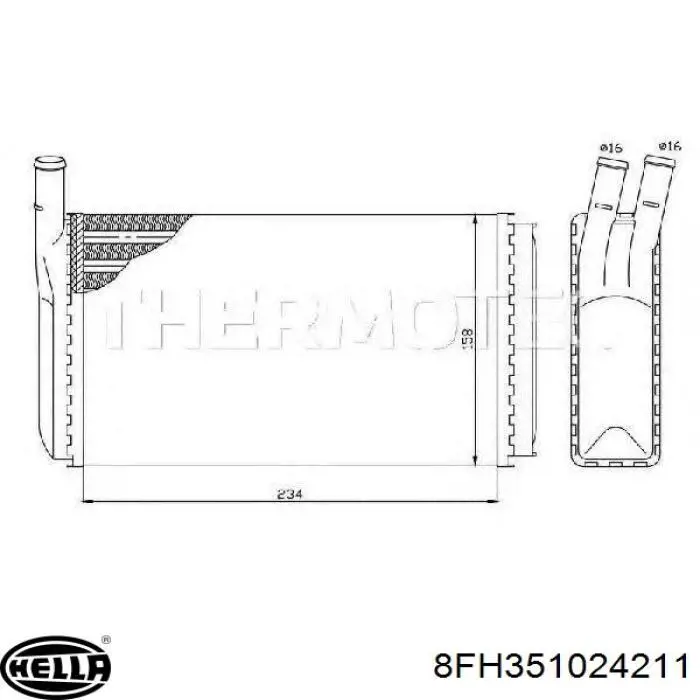 811819031 VAG Радиатор отопителя салона