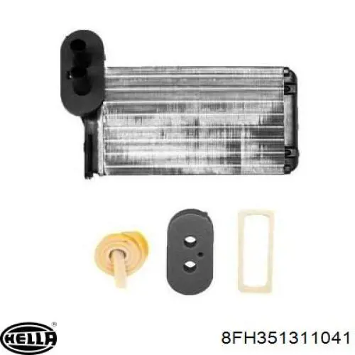 Купить 8FH351311041 HELLA Радиатор печки