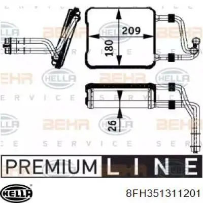 Радиатор печки 8FH351311201 HELLA