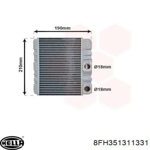 Радиатор печки 2008N82 Polcar