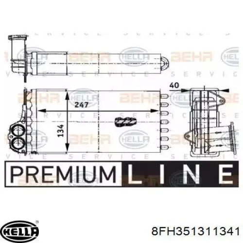 Радиатор печки 8FH351311341 HELLA