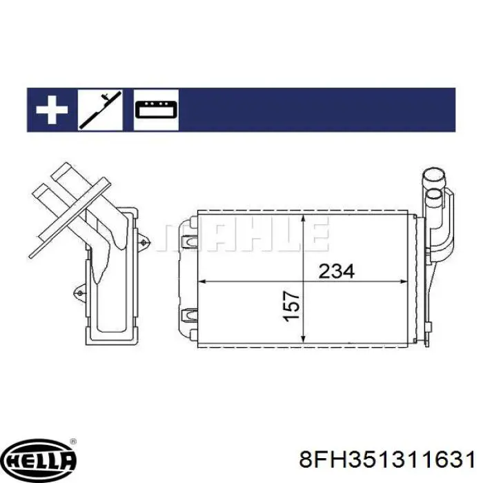 Радиатор печки RP73252 Signeda