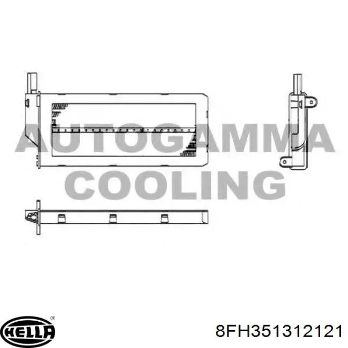 Радиатор печки 8FH351312121 HELLA