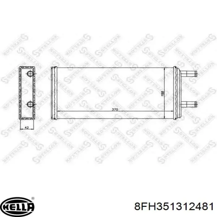Купить D6VO004TT Thermotec Радиатор печки