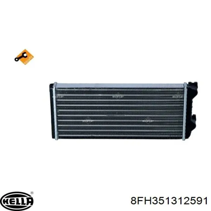 Купить 8FH351312591 HELLA Радиатор печки