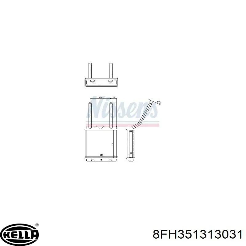 Радиатор печки 03095243 Opel