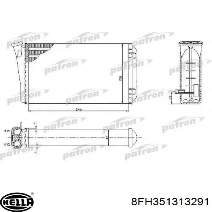 Радиатор печки (отопителя) FPS FP52N145 цена, от 15.76 USD