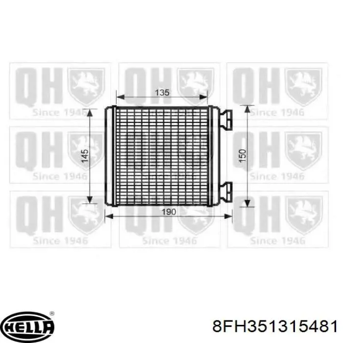 Compre 8FH351315481 HELLA Radiador de forno (de aquecedor)