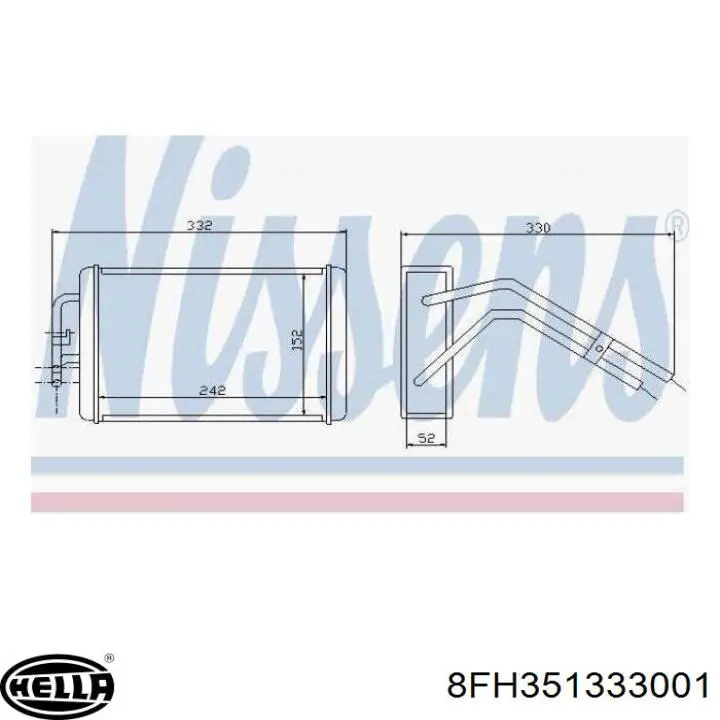 Радиатор печки 669539 ERA