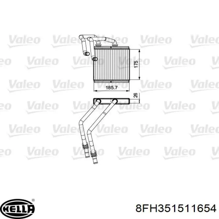 Радиатор печки 616501 Hart