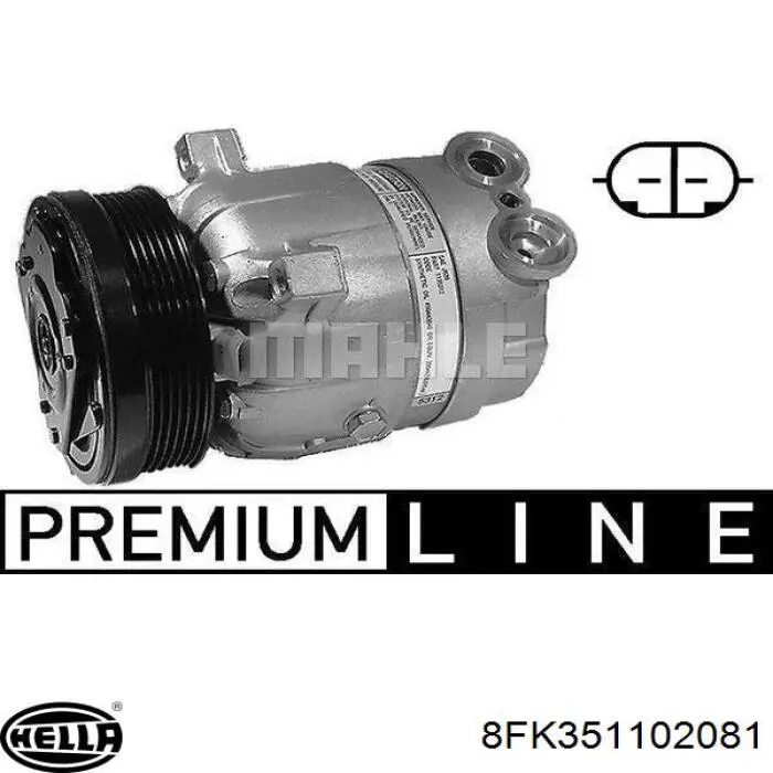 Компрессор кондиционера 8FK351102081 HELLA