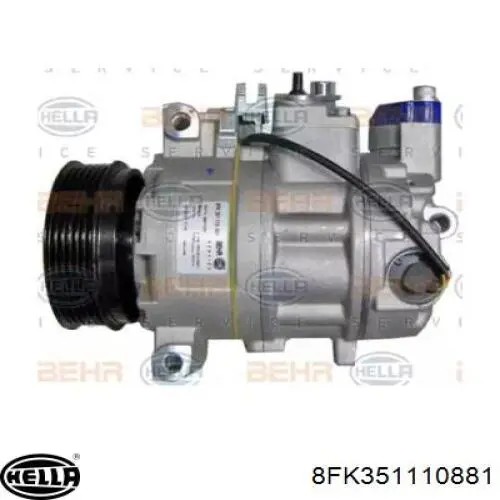Купить 8FK351110881 HELLA Компрессор климатической установки