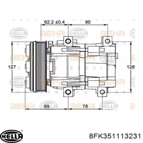 94BW-19D629-AD Ford компрессор кондиционера