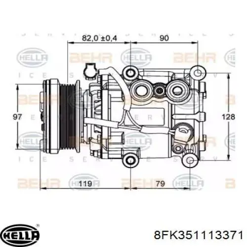 Компрессор кондиционера R15BYU19D629AA Ford