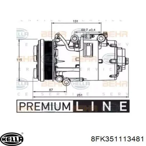 Компрессор кондиционера 20V1037A Eaclima