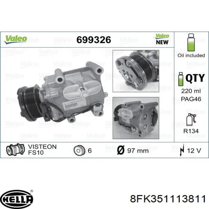 Купить ACP270 Lucas Компрессор климатической установки