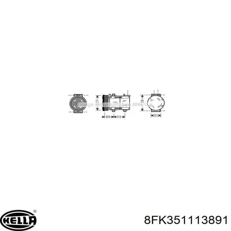 Насос кондиционера Ford 7058034