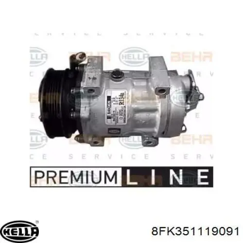 Компрессор кондиционера 8FK351119091 HELLA