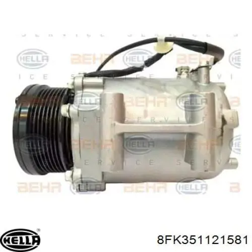 Компрессор кондиционера 8FK351121581 HELLA