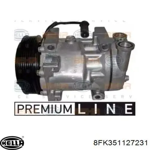 Компрессор кондиционера 8FK351127231 Fiat/Alfa/Lancia